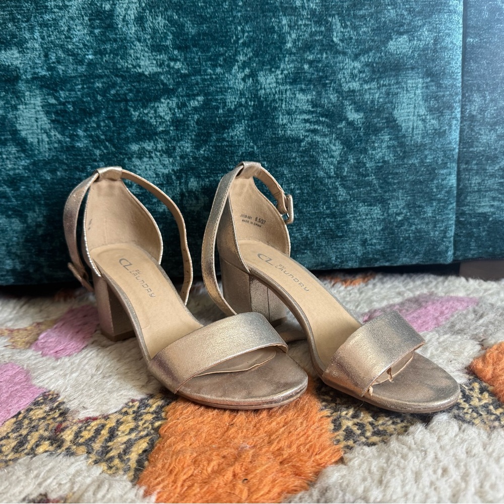 CL by Laundry Gold Women's Heeled Sandals